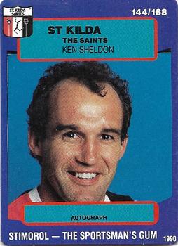 1990 AFL Scanlens Stimorol #144 Ken Sheldon Front